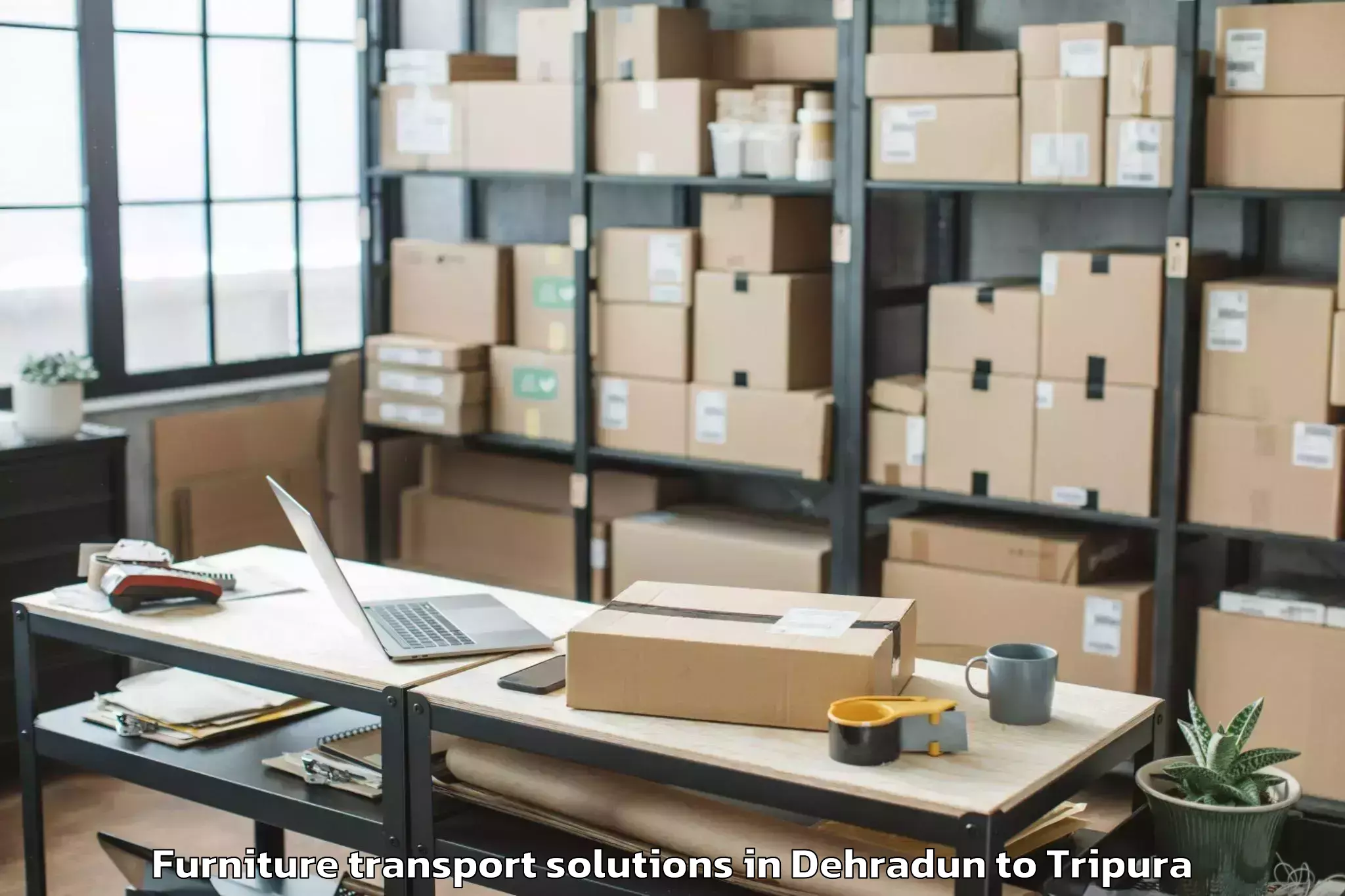 Reliable Dehradun to Santirbazar Furniture Transport Solutions